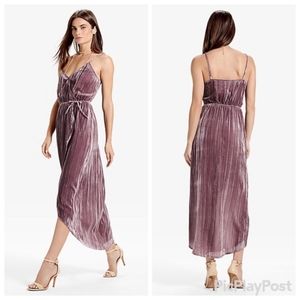 Lucky Brand purple velvet faux wrap dress